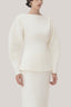 White Tam Hourglass Boat Neck Tweed Top for women, from TINH, The Viet Concept 