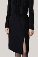 Soleil Straight Slit Hem Twill Knee-length Skirt for women, from HOBB, the Viet Concept 