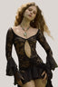 Velia Lace Mullet Mini Dress for women, from La Vierge, The Viet Concept 