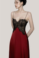 Ruby Fleur Lace Long Dress Side Sklit for women, from DORO, the Viet Concept 