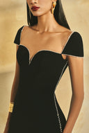 Crystal Beaded Poly Crepe Maxi Evening Dress for women, from L'SCARLETT, The Viet Concept