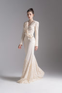 L'ALLÉE • Opaline Bloom Lace Evening Dress