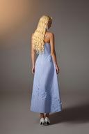 Tone-on-Tone Floral Embroidered Corset Dress for women, from KEIRA TONG, The Viet Concept 