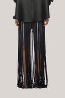 Melissa Straight See-Through Mesh Floor Length Skirt for women, from Das La Vie, The Viet Concept 