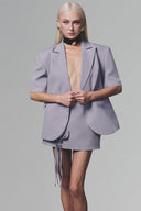 Grey Shortsleeve Blazer for women, from Keira Tong, the Viet Concept 