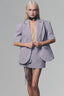 Grey Shortsleeve Blazer for women, from Keira Tong, the Viet Concept 