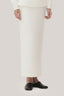 White Thanh An Pegged Back Slit Taffeta Midi Skirt for women, from TINH, The Viet Concept 
