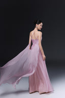 Miona Purple Chiffon Bustier Evening Gown for women, from JOSEPHINE, The Viet Concept