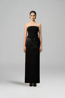 EEGEN STUDIO • Maysa Embellished Strapless Maxi Set