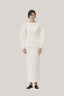 White Tam Hourglass Boat Neck Tweed Top for women, from TINH, The Viet Concept 