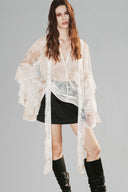 White Melanie Oversized Lace Blouse for women, from HUONG, The Viet Concept 