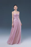 Miona Purple Chiffon Bustier Evening Gown for women, from JOSEPHINE, The Viet Concept
