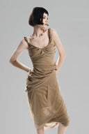 Chocolate Asymmetrical Wrap Top for women, from Must, Have, The Viejt Concept
