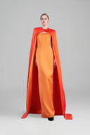 Rosé Blossom Crystal Cape Strapless Column Evening Gown for women, from IHF ATELIER, The Viet Concept