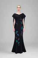Luminous Enigma - Artistic Cape Mermaid Gown for women, from Tiny Ink, The Viet Concept 
