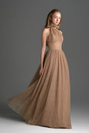 IHF STUDIO • Vine Guipure Lace Crystal-Embellished A-Line Dress