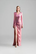 Crystal Embellished V-Neck Column Evening Gown for women, from IHF ATELIER, The Viet Concept