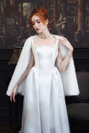 Swan Feather Trim Satin Maxi Gown for women, from DANG PHONG DESIGNER, The Viet Concept