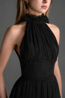 IHF STUDIO • Vine Guipure Lace Crystal-Embellished A-Line Dress