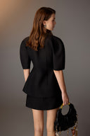 Sculpted Puff-Sleeve Peplum Blazer for women, from KEIRA TONG, The Viet Concept 