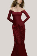 Carmen Off-Shoulder Cowl Maxi Dress for women, from La Vierge, The Viet Concept 