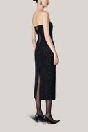 Leila Strapless Flower Applique Tweed Midi Dress for women, from HOBB, The Viet Concept 
