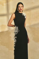 Couture 3D Crystal Floral Sleeveless Maxi Gown for women, from L'SCARLETT, The Viet Concept