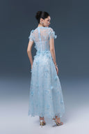 Risae Blue Lace Tulle Elegant Evening Gown for women, from JOSEPHINE, The Viet Concept