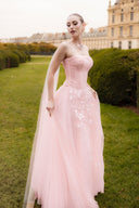 Rachel Blush Tulle Corset Gown for women, from JOSEPHINE, The Viet Concept 