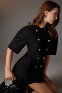 Sculpted Puff-Sleeve Peplum Blazer for women, from KEIRA TONG, The Viet Concept 