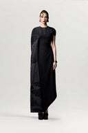 GVLUX • Aqualume Asymmetric Cape A-Line Denim Gown
