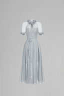 ROSEE de MATIN • Short Sleeve Draping Midi Dress