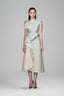 Daplon A-line Asymmetric Neck Taffeta Midi Dress for women, from White Plan, The Viet Concept 