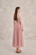 LINH PHUNG • Rosalie Pearl Silk Corset Waist Midi Dress