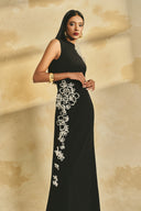 Couture 3D Crystal Floral Sleeveless Maxi Gown for women, from L'SCARLETT, The Viet Concept