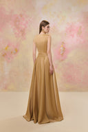 Cassopie Golden Drape Embellished Gown for women, from JOSEPHINE, The Viet Concept 