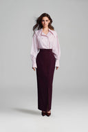 KEIRA TONG • Buttons Sculpted High-Waisted Trench Pencil Skirt
