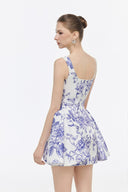 Nella Monochrome Bloom Mini Dress for women, from JOSEPHINE, The Viet Concept 