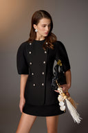 Sculpted Puff-Sleeve Peplum Blazer for women, from KEIRA TONG, The Viet Concept 