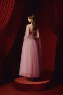 Daria Floral Embellished Glitter Tulle A-Line Midi Dress for women, from JOSEPHINE, The Viet Concept