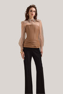 Brown Soline Corset for women, from Calista, the Viet Concept
