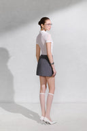 Elyss Pleated Knit Polo Top for women, from ARTI, The Viet Concept 