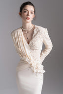L'ALLÉE • Opaline Bloom Lace Evening Dress