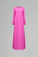 Luxury Crystal Embellished Tunic Evening Gown Long Sleeves for women, from IHF ATELIER, The Viet Concept