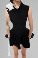 Black Joan Sleeveless Mini Dress for women, from Huelley Rose, The Viet Concept 