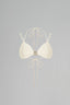 Cream Luminara Cropped Spaghetti Strap Crepe Bralette for women, from Maison Des Copains, The Viet Concept 