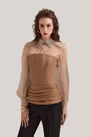 Brown Soline Corset for women, from Calista, the Viet Concept