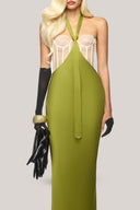 Bessie Gathered Scoop Neck Spandex Maxi Dress for women, from Das La Vie, The Viet Concept 