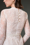 Celestia Pearl-Embellished Mesh Lace Mini Dress for women, from IHF STUDIO, The Viet Concept