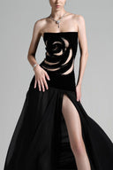 Rose Noire Velvet & Silk Evening Gown for women, from TRAN D TRI, The Viet Concept 